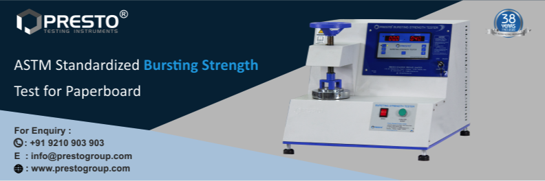 ASTM Standardized Bursting Strength Test for Paperboard